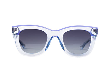 Translucent Sunglasses Ice Melt & Easter Egg Front view, Silver Seashell wire-core