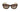 Semi-Translucent Sunglasses Havana Tortoise & Ecru Front view, Brown gradient lenses
