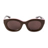 Sunglasses Chocolate Martini Brown & Veiled Pink Front view, Brown lenses
