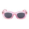 Translucent Sunglasses Orchid Pink Front view, Grey lenses