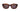 Semi-Translucent Sunglasses Havana Tortoise Front view, Brown lenses