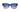 Translucent Sunglasses Sailor Blue & Raspberry Rose Gradient Front view, Grey gradient lenses