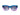 Translucent Sunglasses Sailor Blue & Raspberry Rose Gradient Front view, Grey gradient lenses