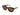 Semi-Translucent Sunglasses Havana Tortoise Three-quarter view, Brown lenses, Seashell wire-core