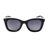 Sunglasses Black Onyx & White Front view, Grey gradient lenses