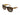 Semi-Translucent Sunglasses Havana Tortoise & Ecru Three-quarter view, Brown gradient lenses, Seashell wire-core